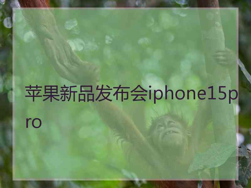 苹果新品发布会iphone15pro