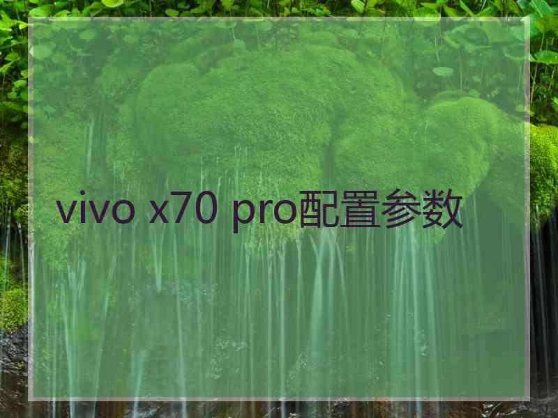 vivo x70 pro配置参数