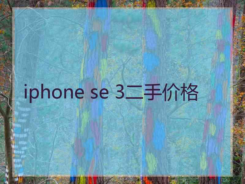 iphone se 3二手价格