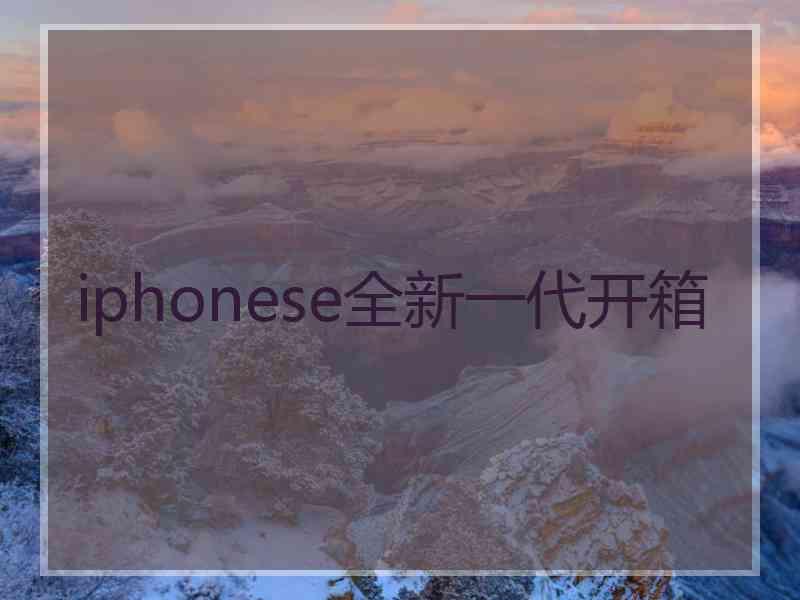 iphonese全新一代开箱