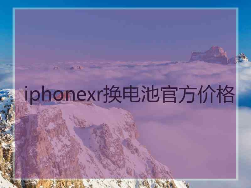 iphonexr换电池官方价格