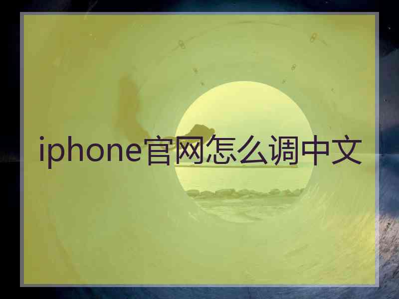 iphone官网怎么调中文