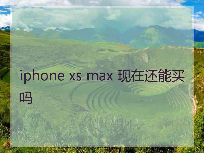 iphone xs max 现在还能买吗