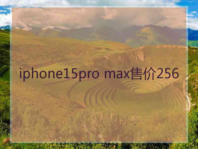 iphone15pro max售价256