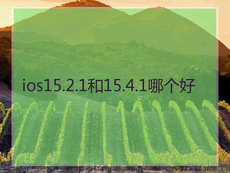 ios15.2.1和15.4.1哪个好