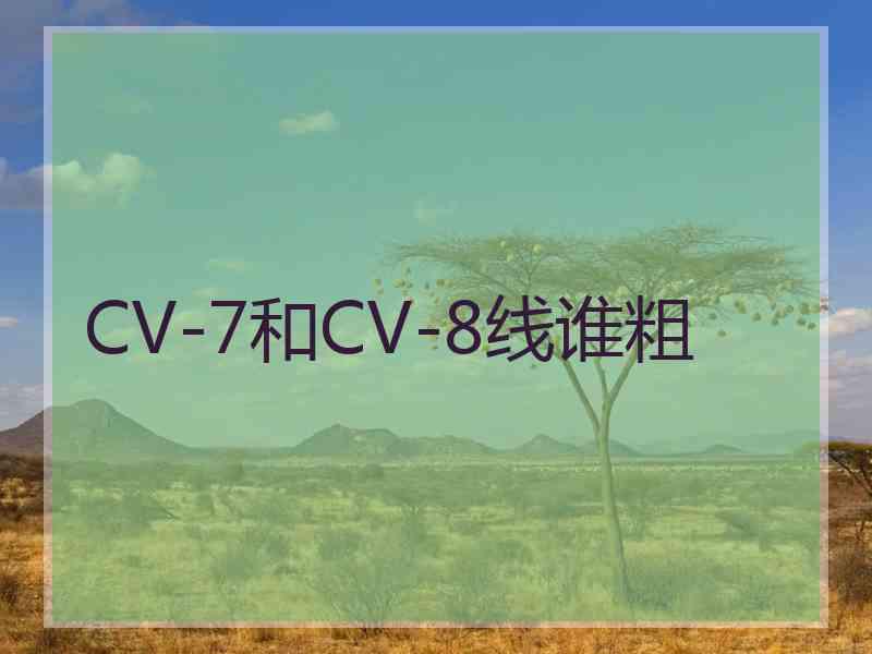 CV-7和CV-8线谁粗