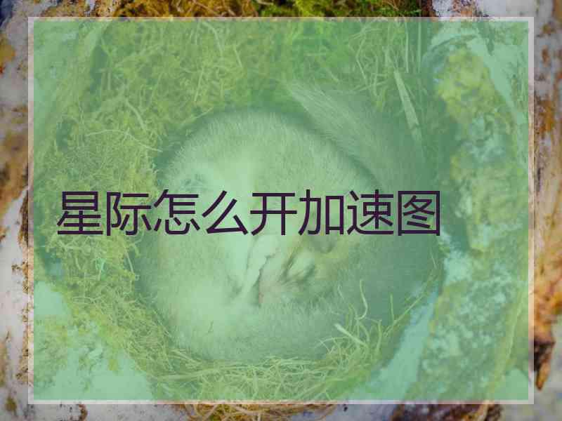 星际怎么开加速图