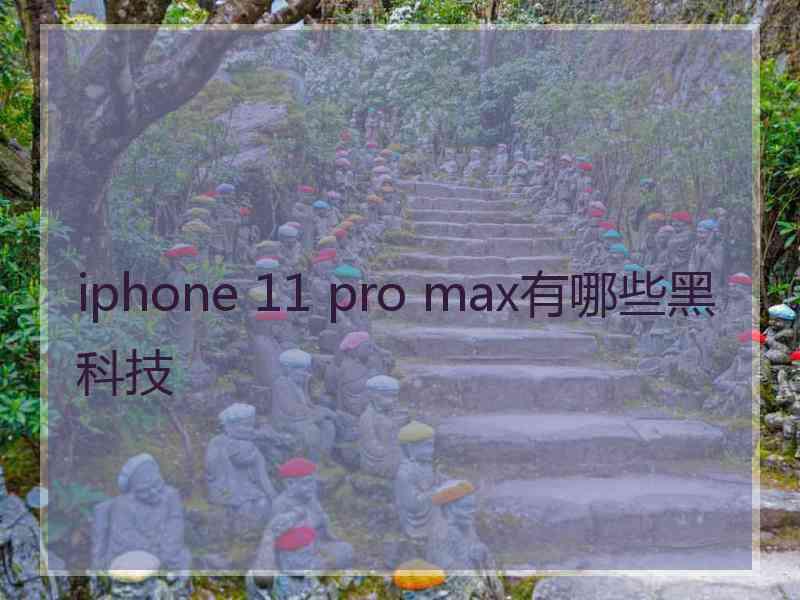 iphone 11 pro max有哪些黑科技