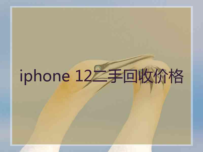 iphone 12二手回收价格