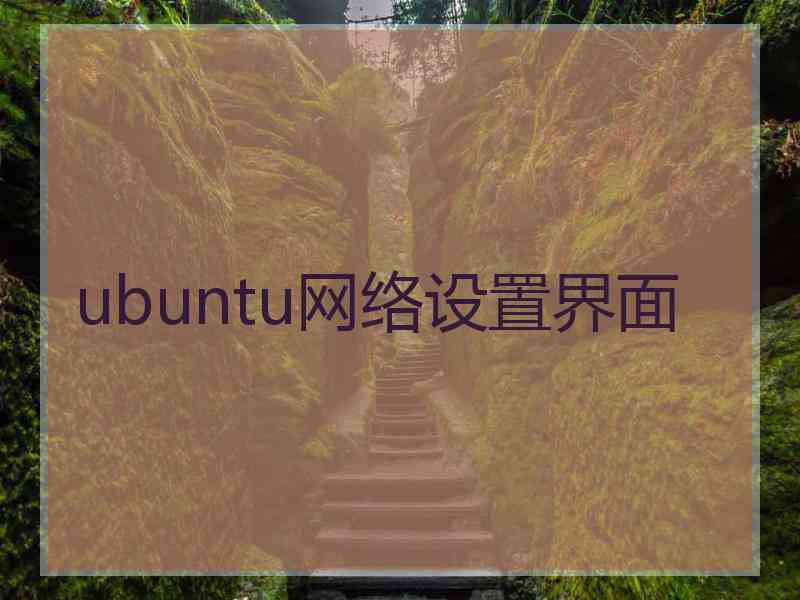 ubuntu网络设置界面