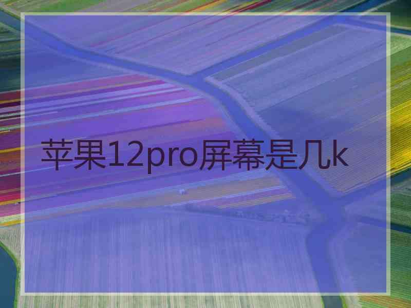 苹果12pro屏幕是几k