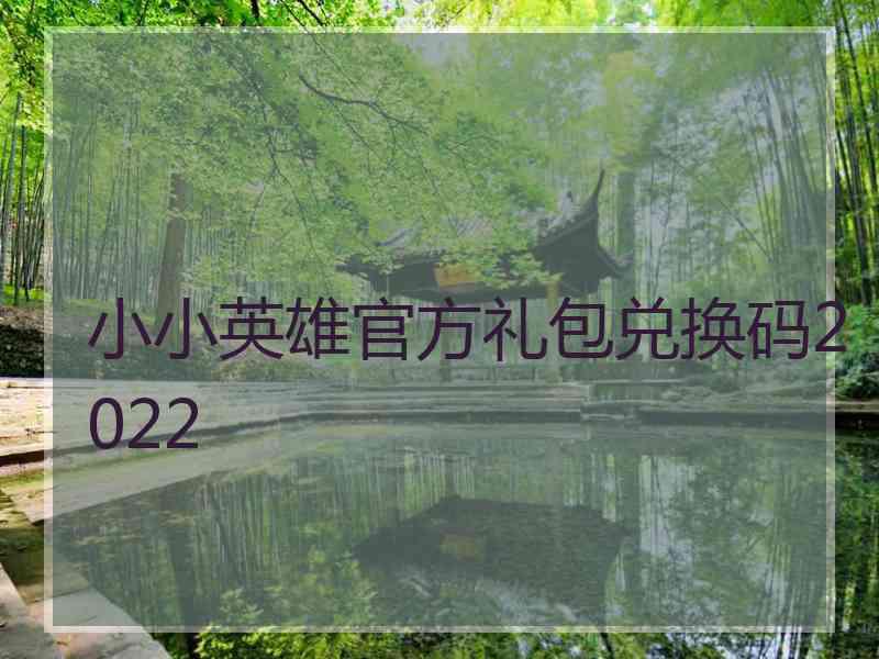 小小英雄官方礼包兑换码2022