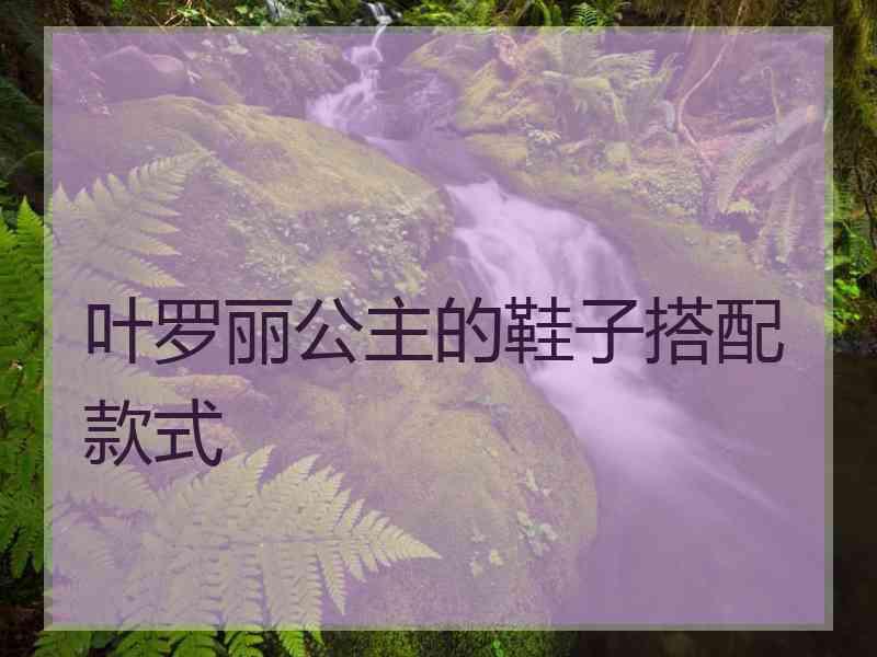 叶罗丽公主的鞋子搭配款式