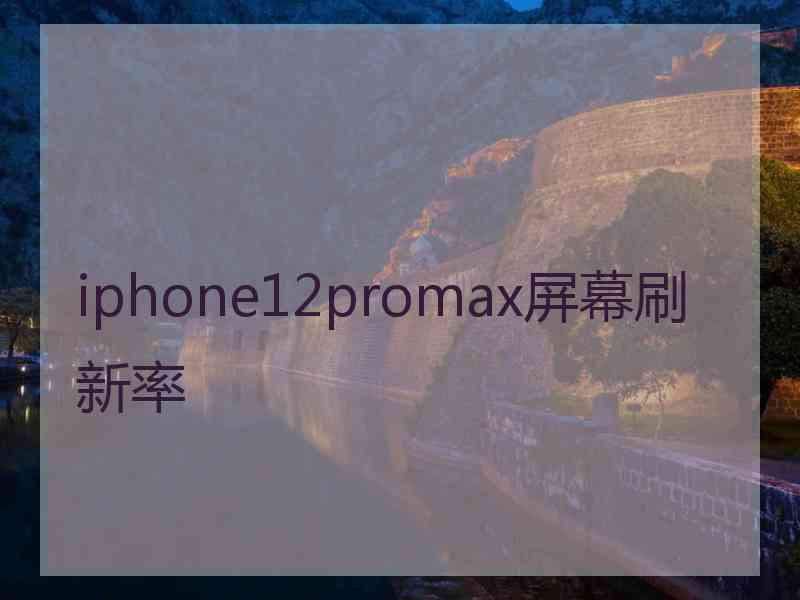 iphone12promax屏幕刷新率