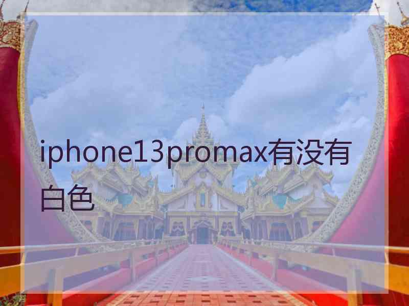 iphone13promax有没有白色