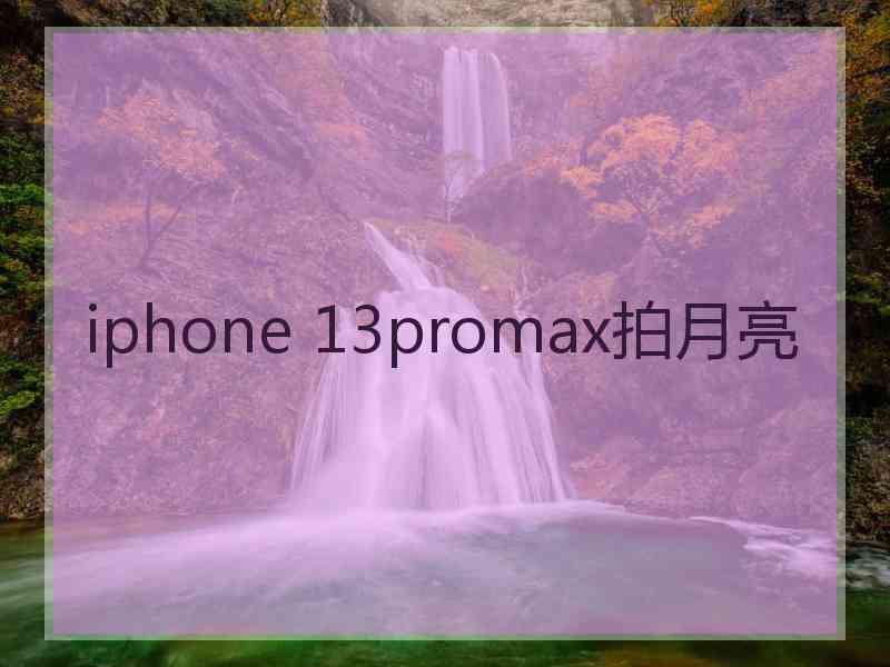 iphone 13promax拍月亮