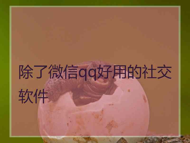 除了微信qq好用的社交软件