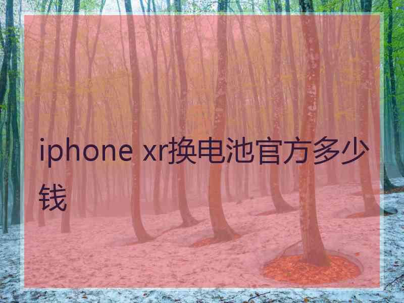 iphone xr换电池官方多少钱