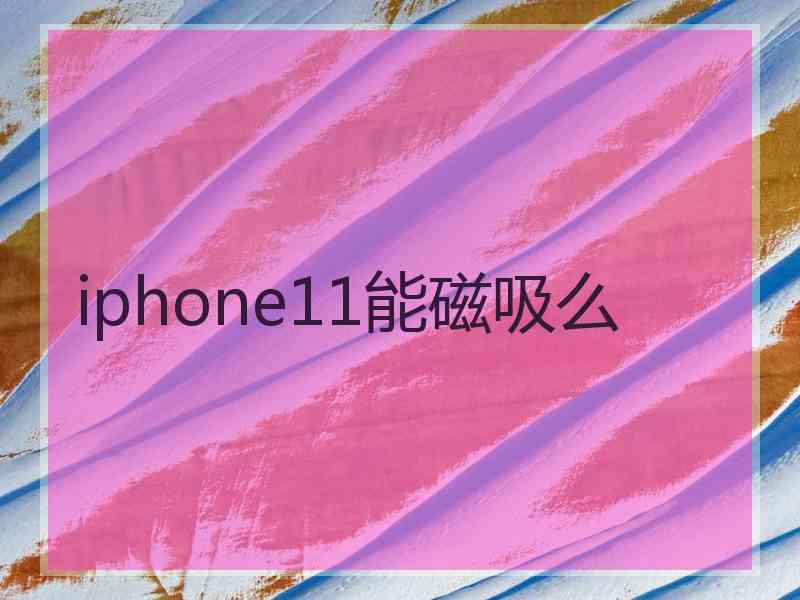 iphone11能磁吸么