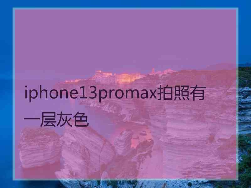 iphone13promax拍照有一层灰色