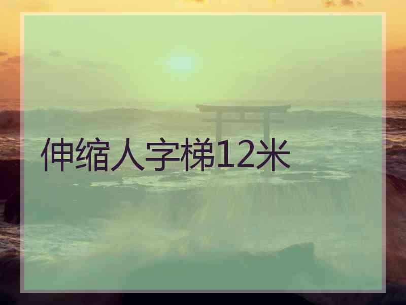 伸缩人字梯12米