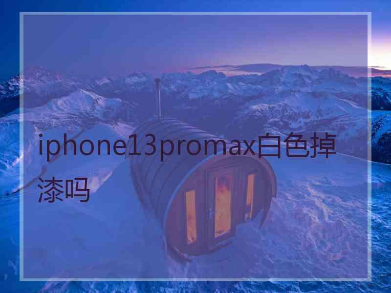 iphone13promax白色掉漆吗