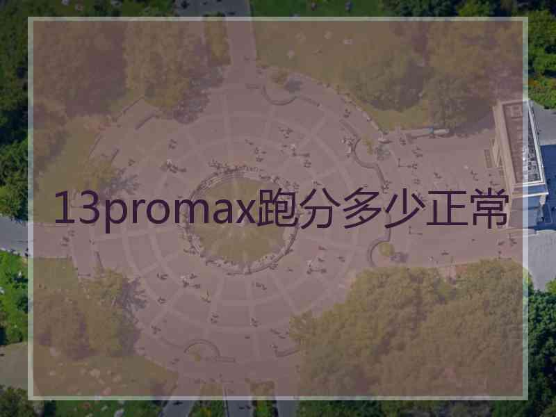 13promax跑分多少正常