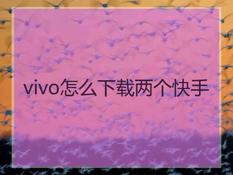 vivo怎么下载两个快手