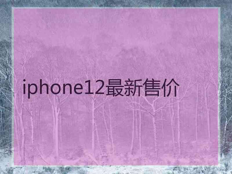 iphone12最新售价