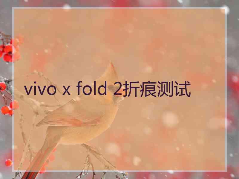 vivo x fold 2折痕测试