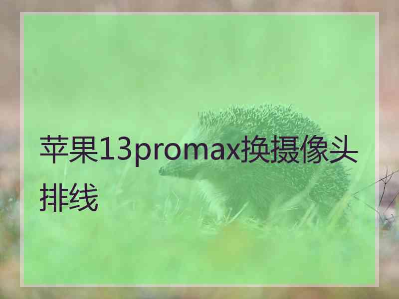 苹果13promax换摄像头排线