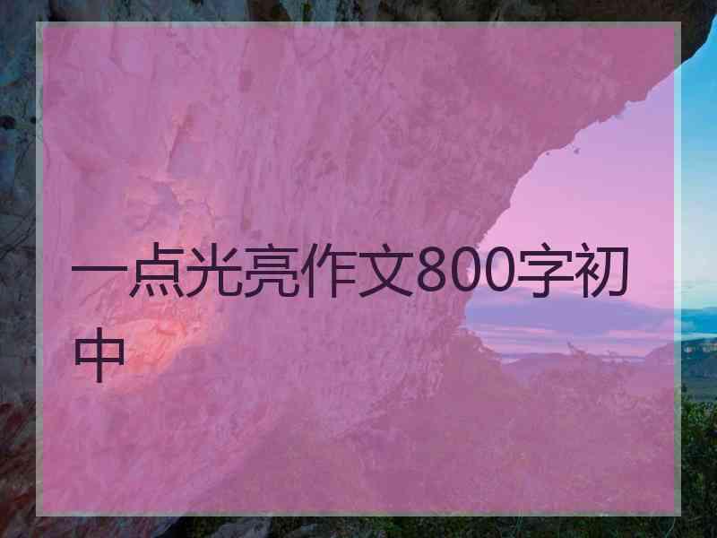 一点光亮作文800字初中