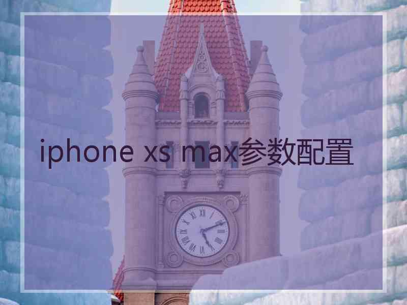 iphone xs max参数配置