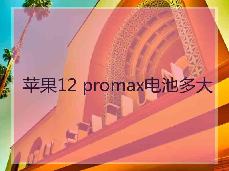 苹果12 promax电池多大