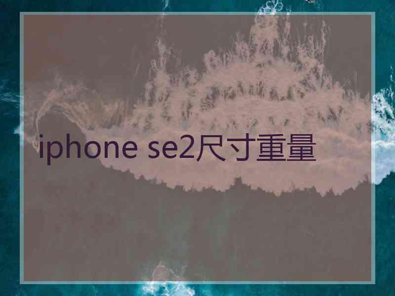 iphone se2尺寸重量