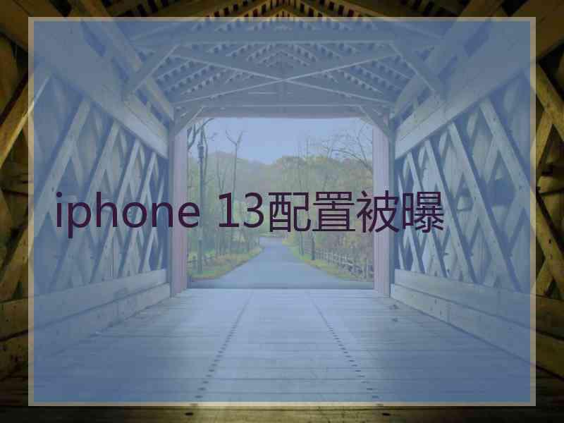 iphone 13配置被曝