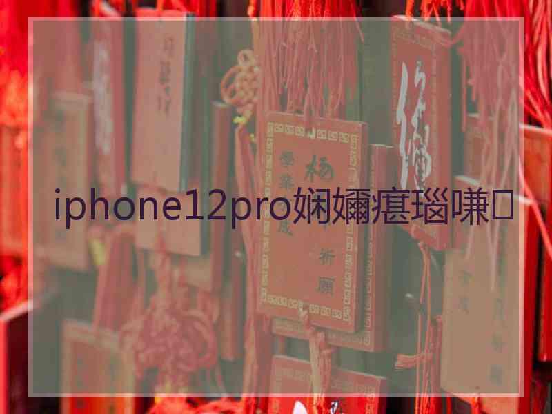 iphone12pro娴嬭瘎瑙嗛