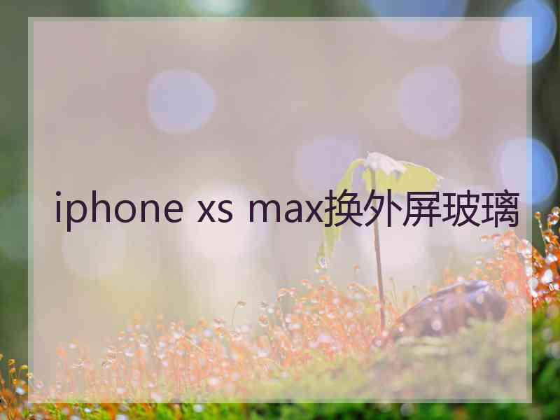 iphone xs max换外屏玻璃