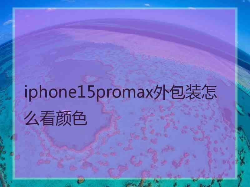 iphone15promax外包装怎么看颜色