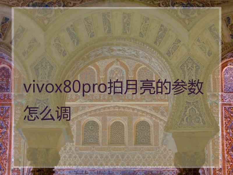 vivox80pro拍月亮的参数怎么调