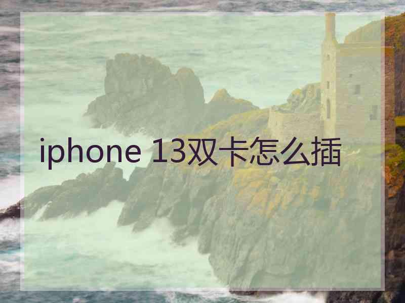 iphone 13双卡怎么插