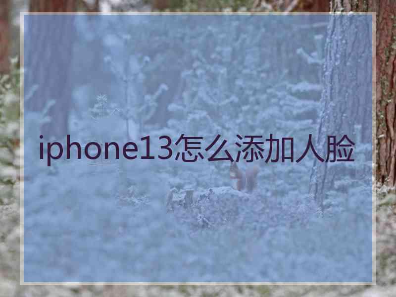 iphone13怎么添加人脸