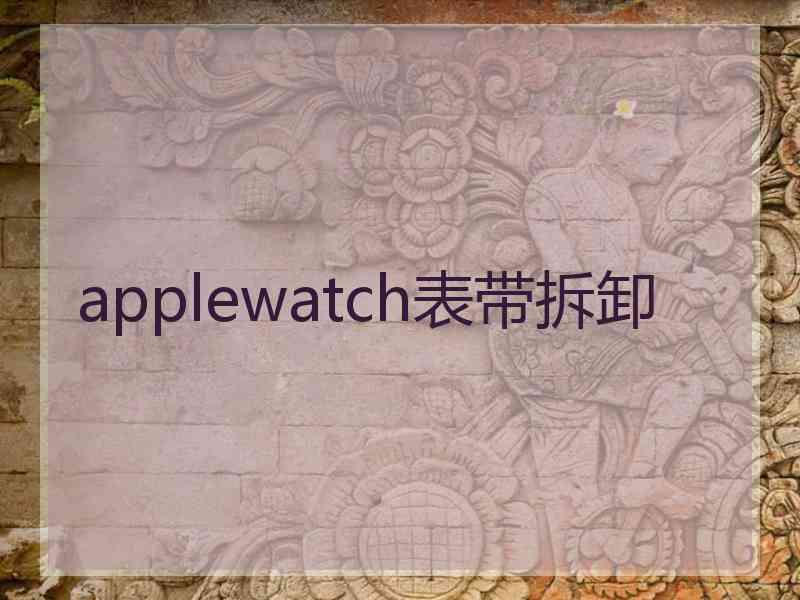 applewatch表带拆卸