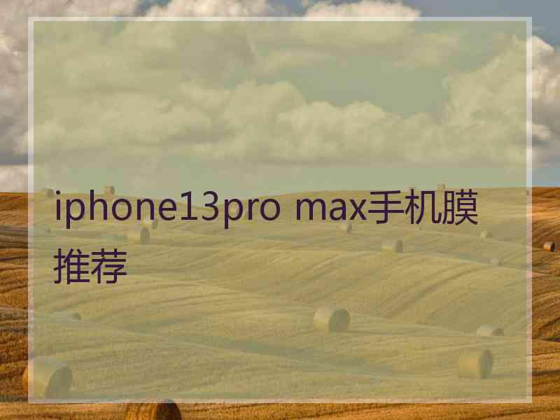 iphone13pro max手机膜推荐