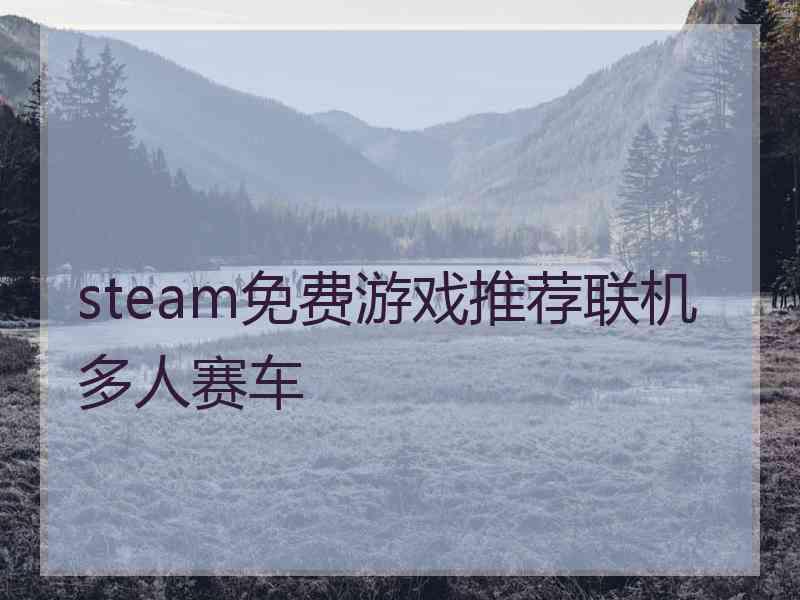 steam免费游戏推荐联机多人赛车