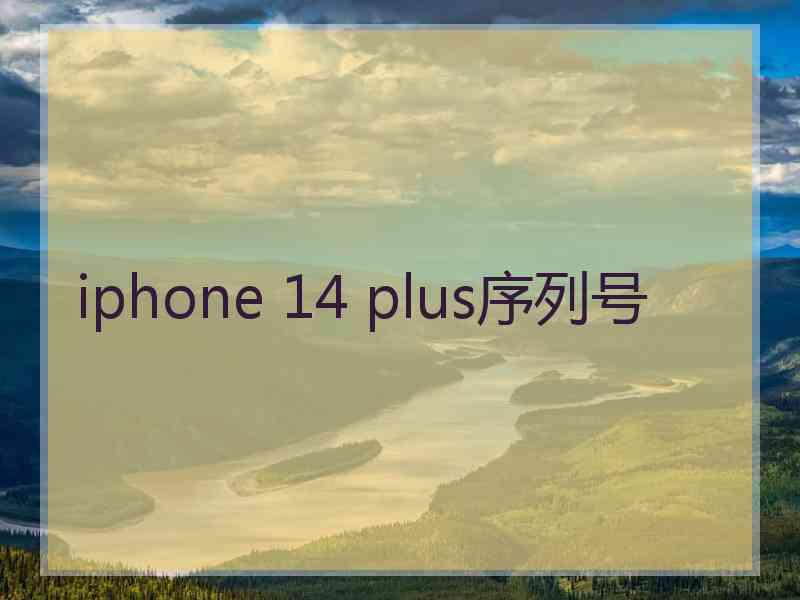 iphone 14 plus序列号