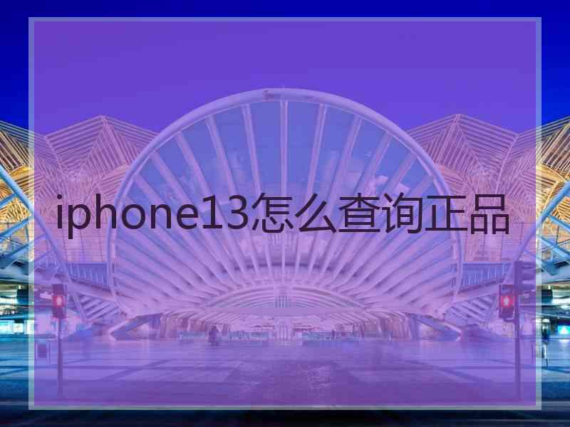 iphone13怎么查询正品