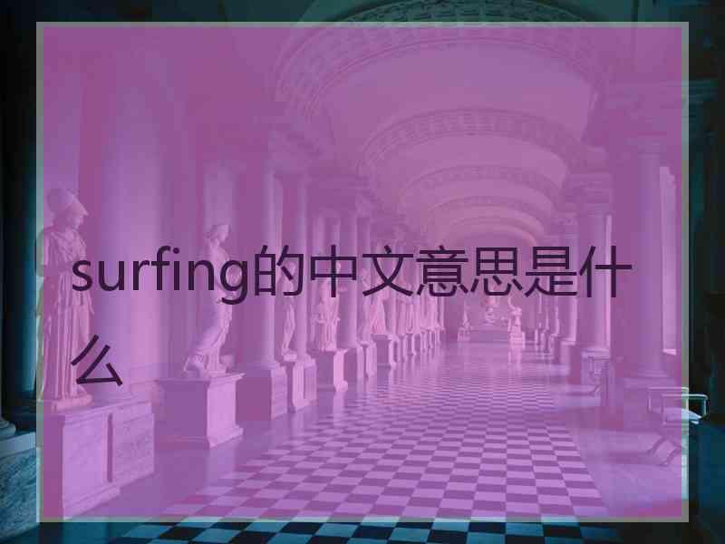 surfing的中文意思是什么