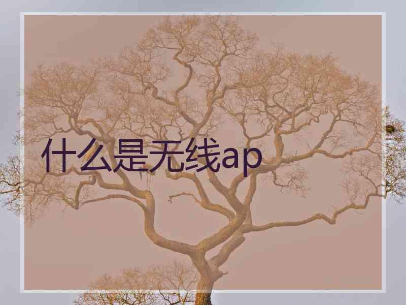 什么是无线ap