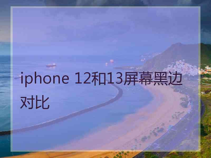 iphone 12和13屏幕黑边对比